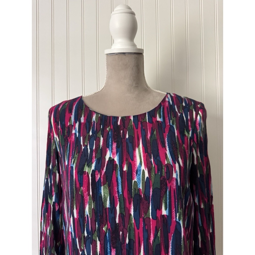 Boden Abstract Print Shift Lined Dress Size 6R - Picture 5 of 12